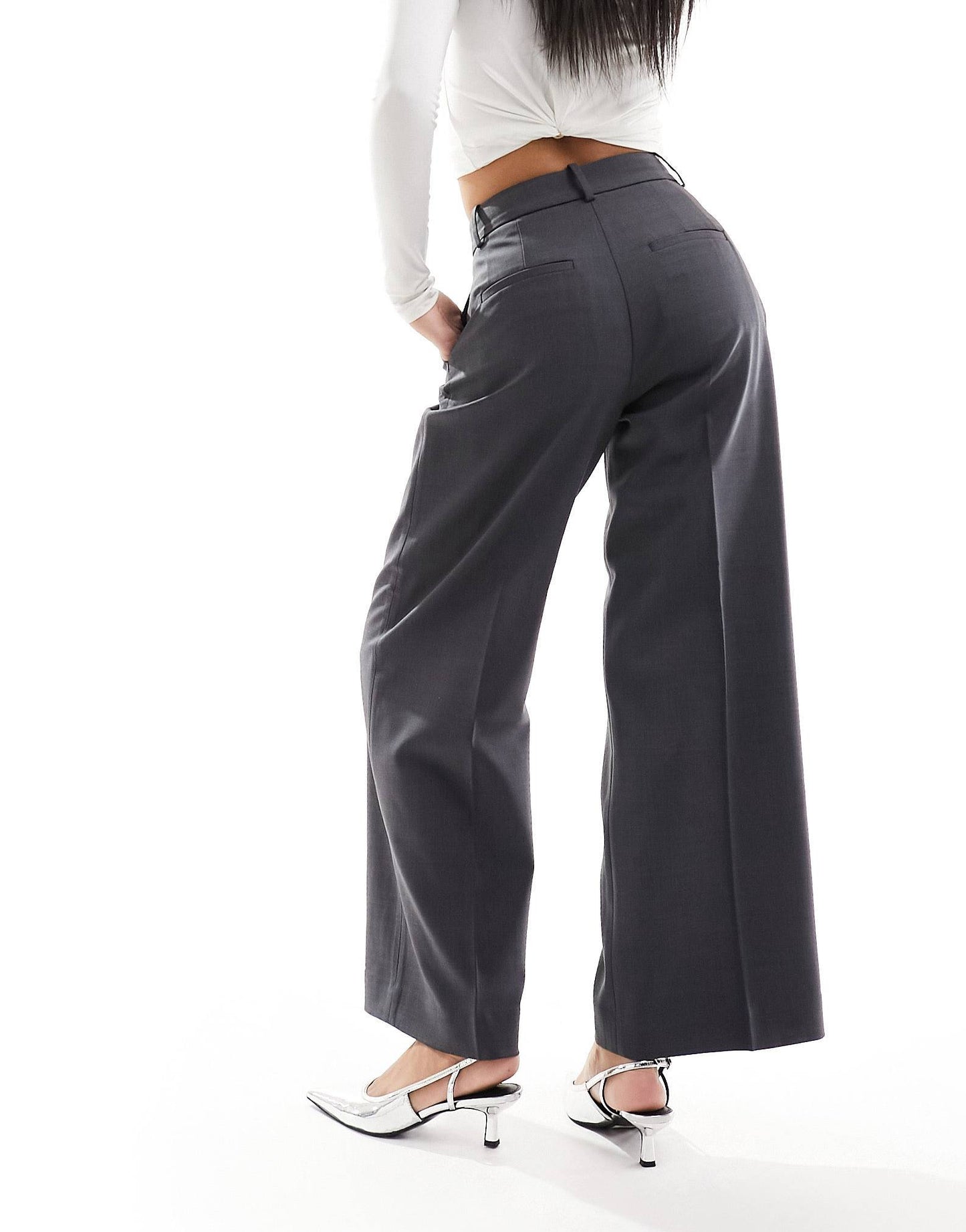 ChicBlend Grey Wool Trousers