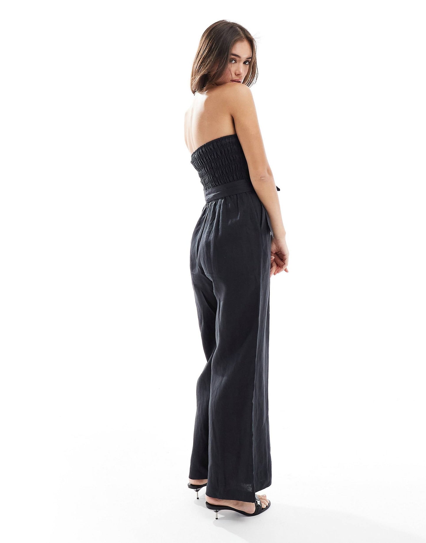 Midnight Elegance Strapless Jumpsuit